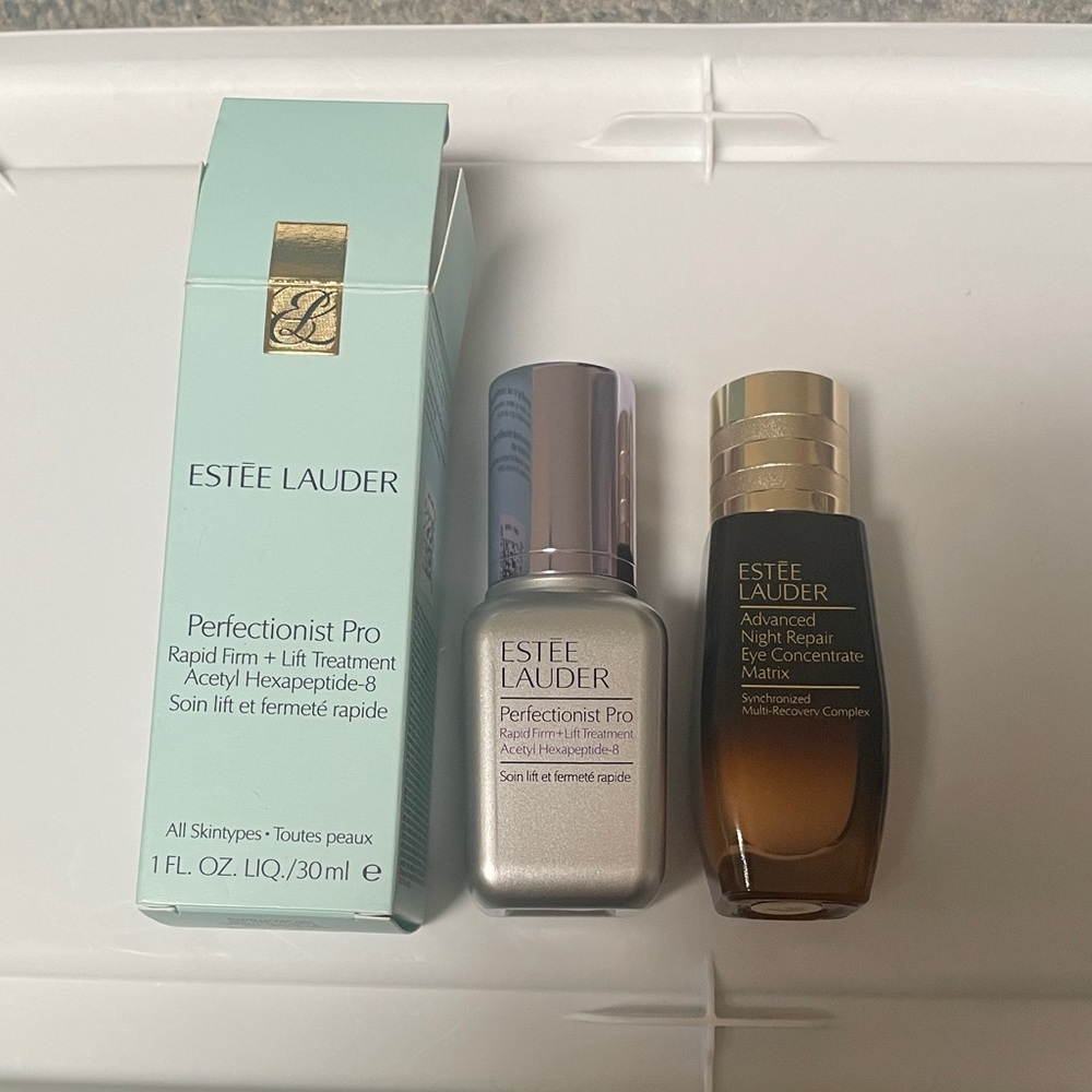 Estee Lauder Face and Eye Cream Set - Silver and Gold